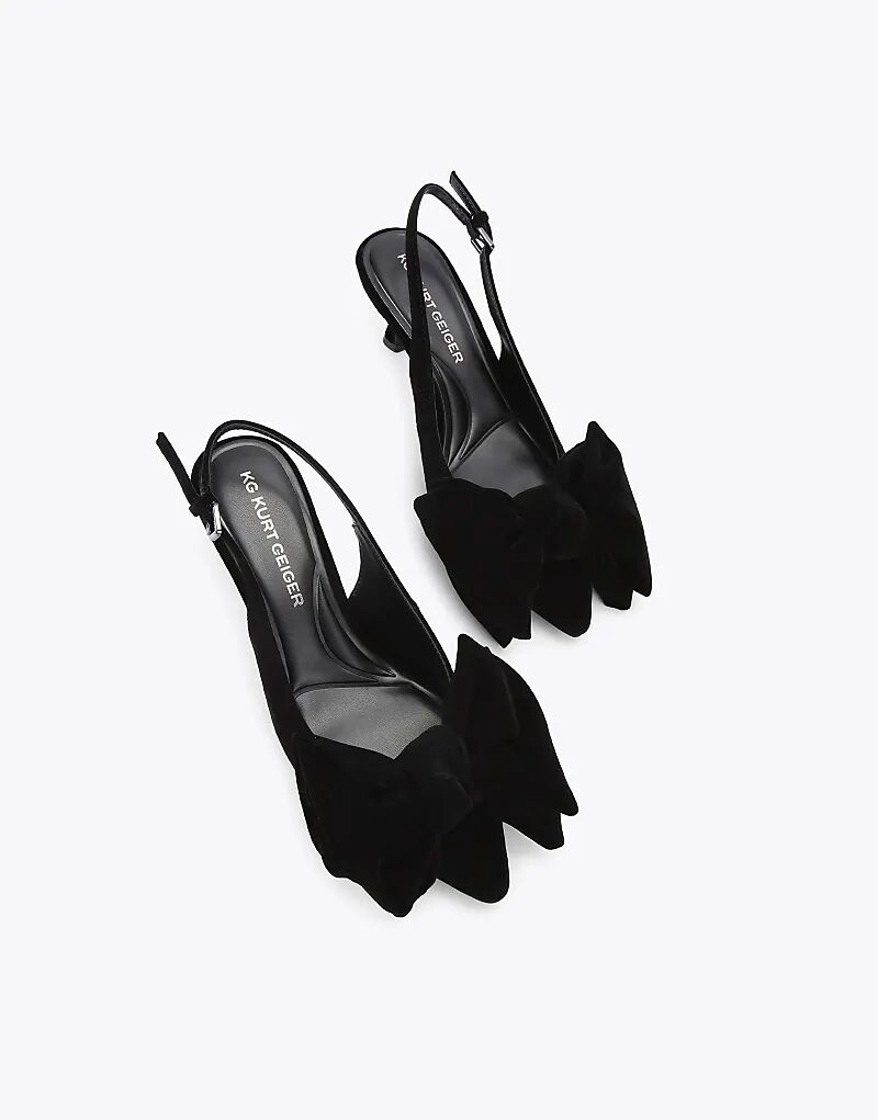 Туфли KG Kurt Geiger Tilly на каблуке-банте черного цвета — фото 2