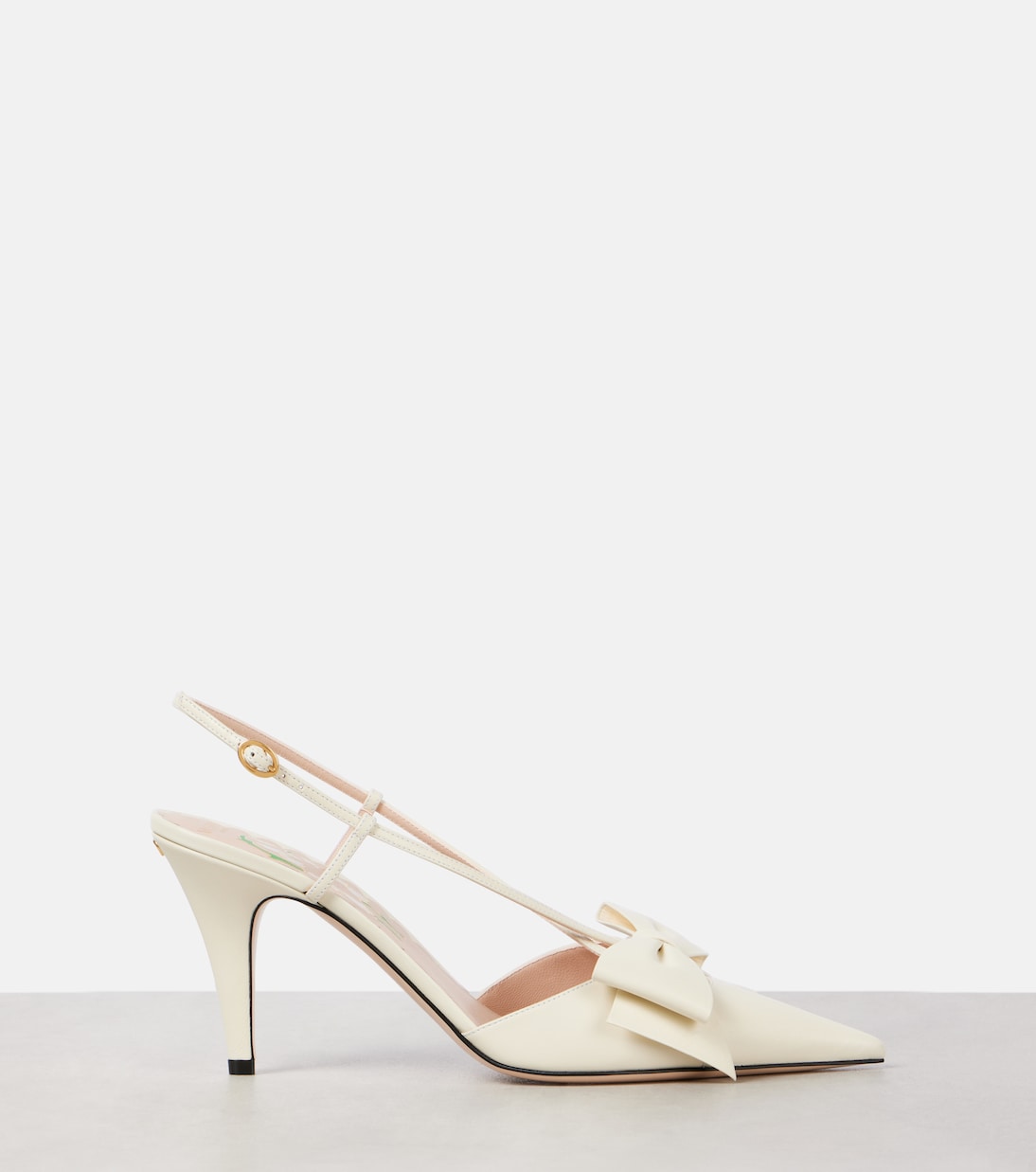 Bowow 85 кожаные туфли-лодочки на ремешке Valentino Garavani, слоновая кость — фото 4