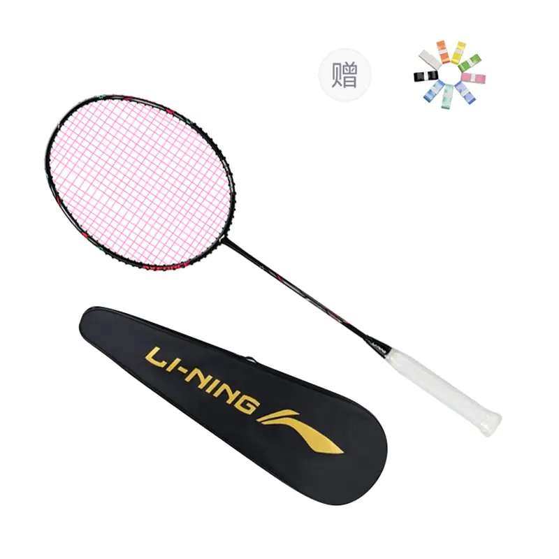 

LINING Thunderbolt Cannonball ракетка для бадминтона full carbon, наступательная, жесткая головка, начальный уровень, унисекс, одиночная ручка, black