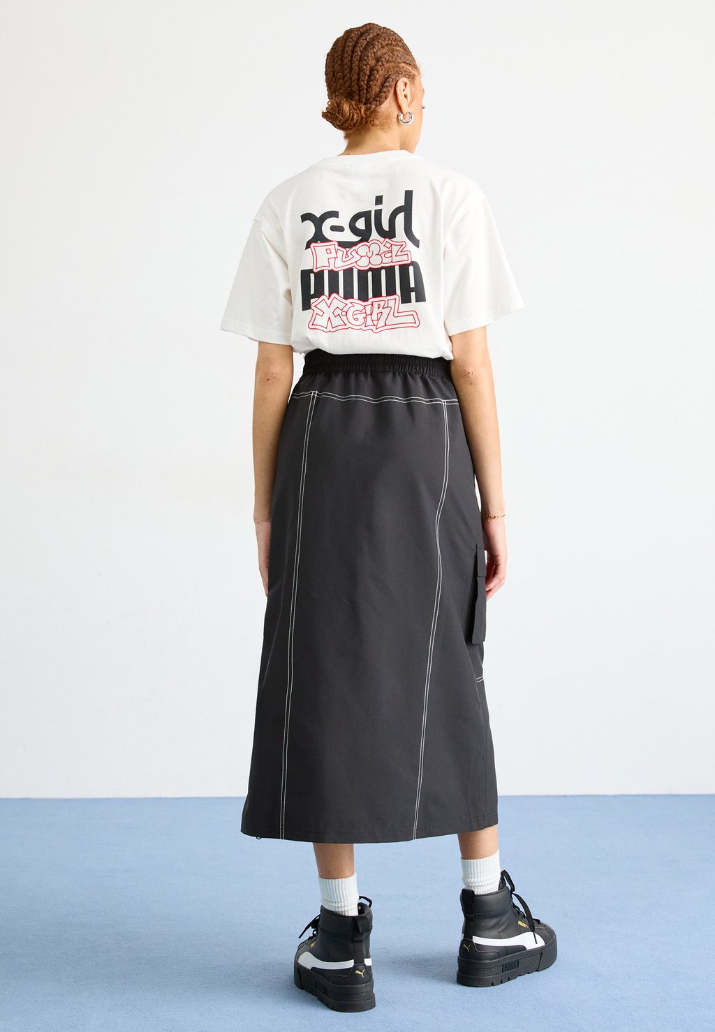 

Юбка А-силуэта Girl Midi Skirt Puma, черная