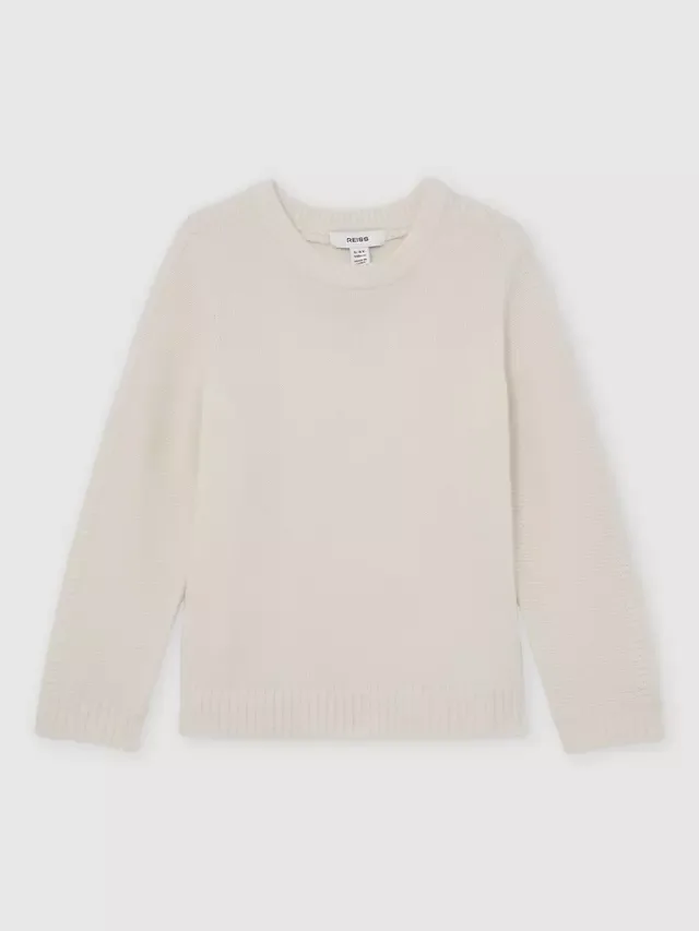 Детский джемпер Beech из смеси мериносовой шерсти, цвет Снежный Reiss — фото 3
