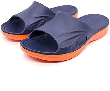 

Мужские шлепанцы для душа и бассейна, быстросохнущие, противоскользящие, мягкие из ЭВА, с открытым носком, для дома, ванной, спальни, бассейна, колледжа, общежития, спортзала, пляжа Niddislip, темно-синий