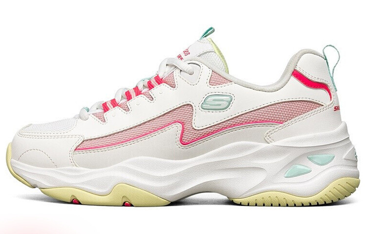 

Кроссовки Skechers D'Lites 4.0 Chunky Sneakers Women's Low-Top White Pink/Yellow