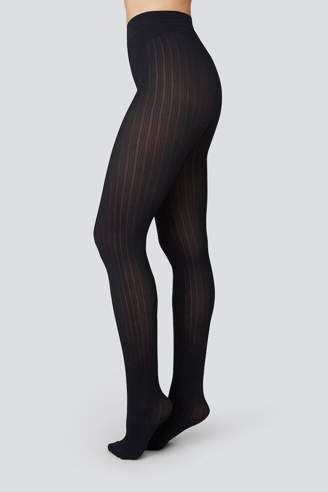 

Колготки alma в рубчик 60 ден Swedish Stockings, черный