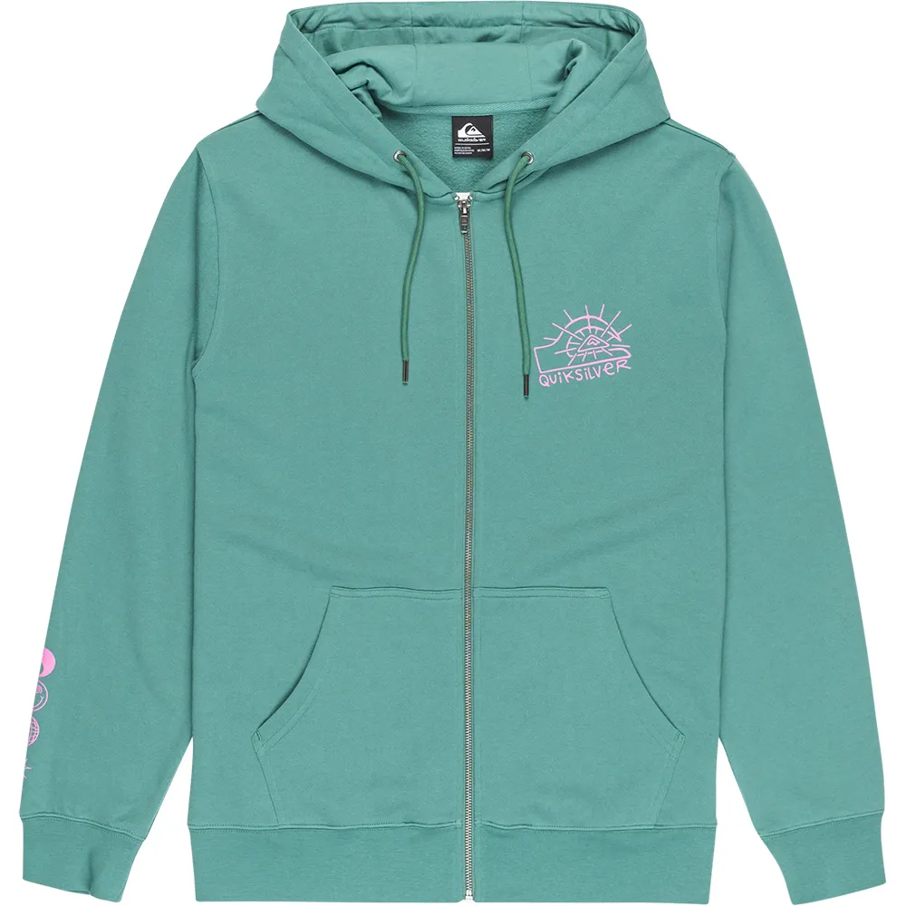 

Толстовка Quiksilver Graphic full zip, зеленый