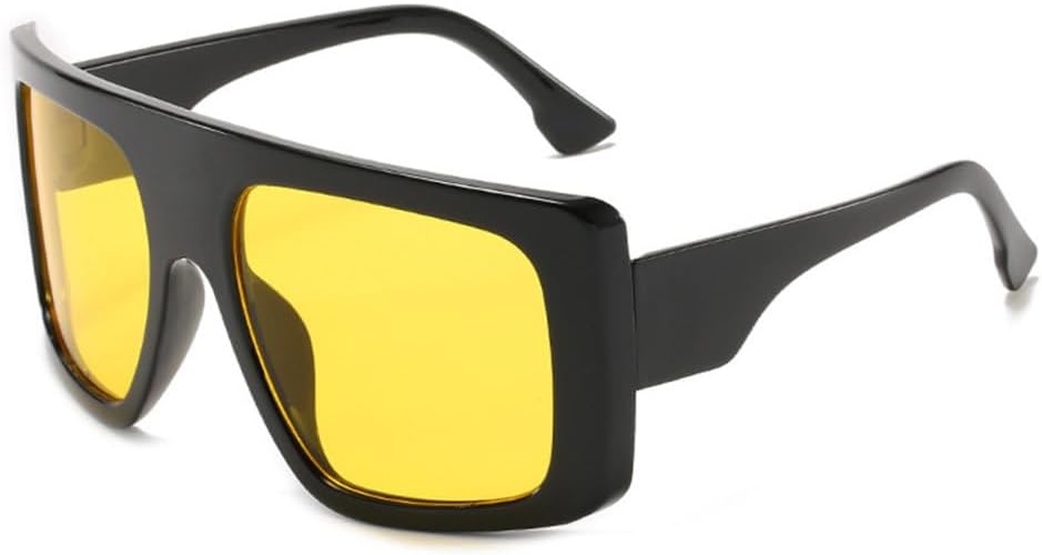 

Модные, стильные, большие панк-солнцезащитные очки для женщин и мужчин, уникальные солнцезащитные очки класса люкс с защитой от УФ-излучения UV400 TYUVIVO, Black Yellow