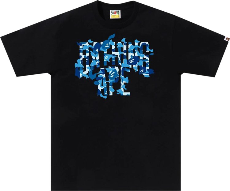 

Футболка BAPE ABC Camo Rebuild NYC Logo 'Black/Blue', черный