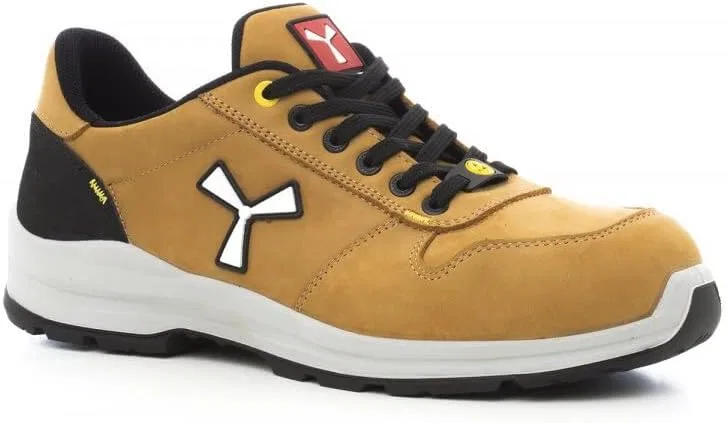 Мужские защитные ботинки PAYPER Get Force Low Safety Shoes S3 из натуральной коровьей кожи, дышащие, с амортизацией, цвет «Желтая осина» — фото 2