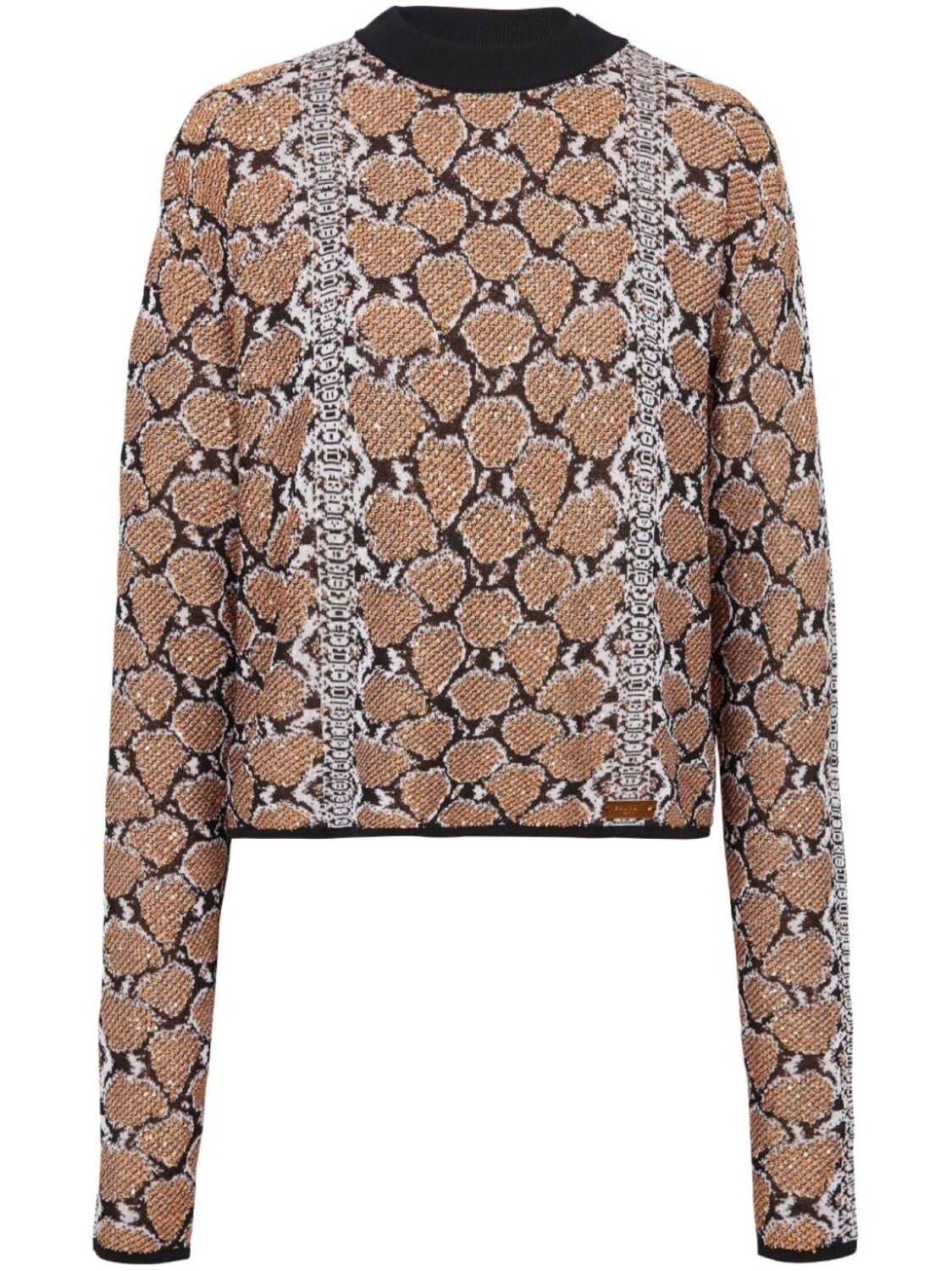 

Balmain жаккардовый джемпер с блестками, коричневый