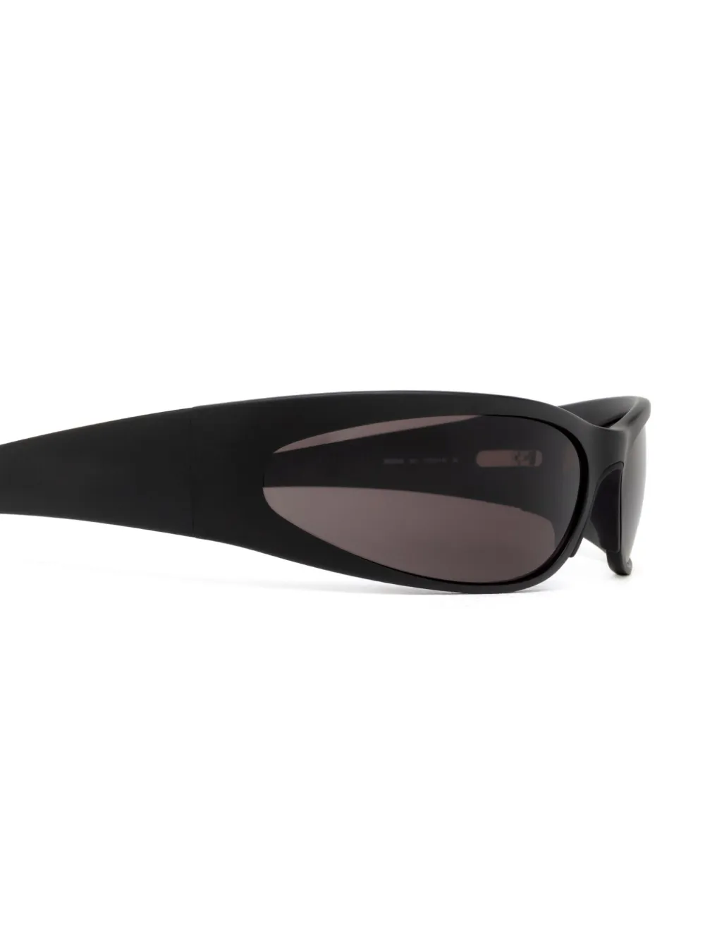 Солнцезащитные очки Reverse XP Wrap в овальной оправе Balenciaga Eyewear, черный — фото 3