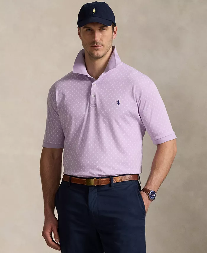 

Мужская хлопковая поло Big & Tall Polo Ralph Lauren, фиолетовый