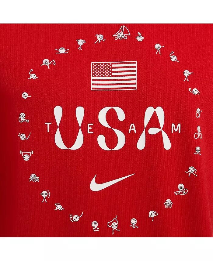 Мужская футболка Red Team USA Premium Essentials Icon Nike, красный — фото 2