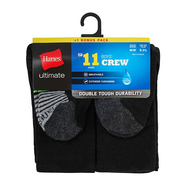 Мужские носки double tough crew Hanes, Black — фото 3