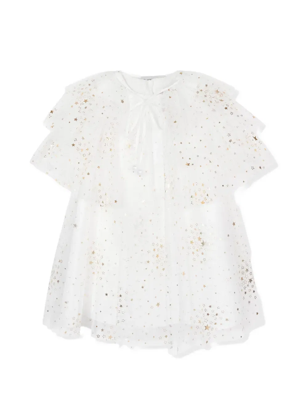 Многоярусное платье с принтом в виде звезд Dress & Fleur, белый