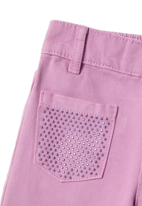 Джинсы прямого кроя с расклешенной юбкой Ovs, Light Pink — фото 3