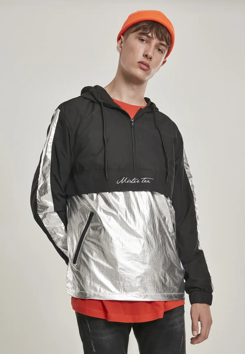 

Куртка всепогодная Mister Tee "Mister Tee Men's Reflective Mister Tee Windbreaker" (1 шт.), без капюшона Mistertee, черный