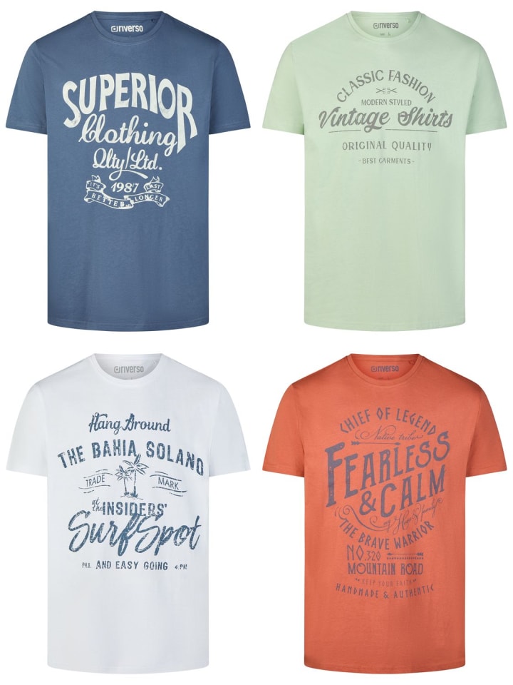 

Набор из 4 разноцветных футболок RIVLeon