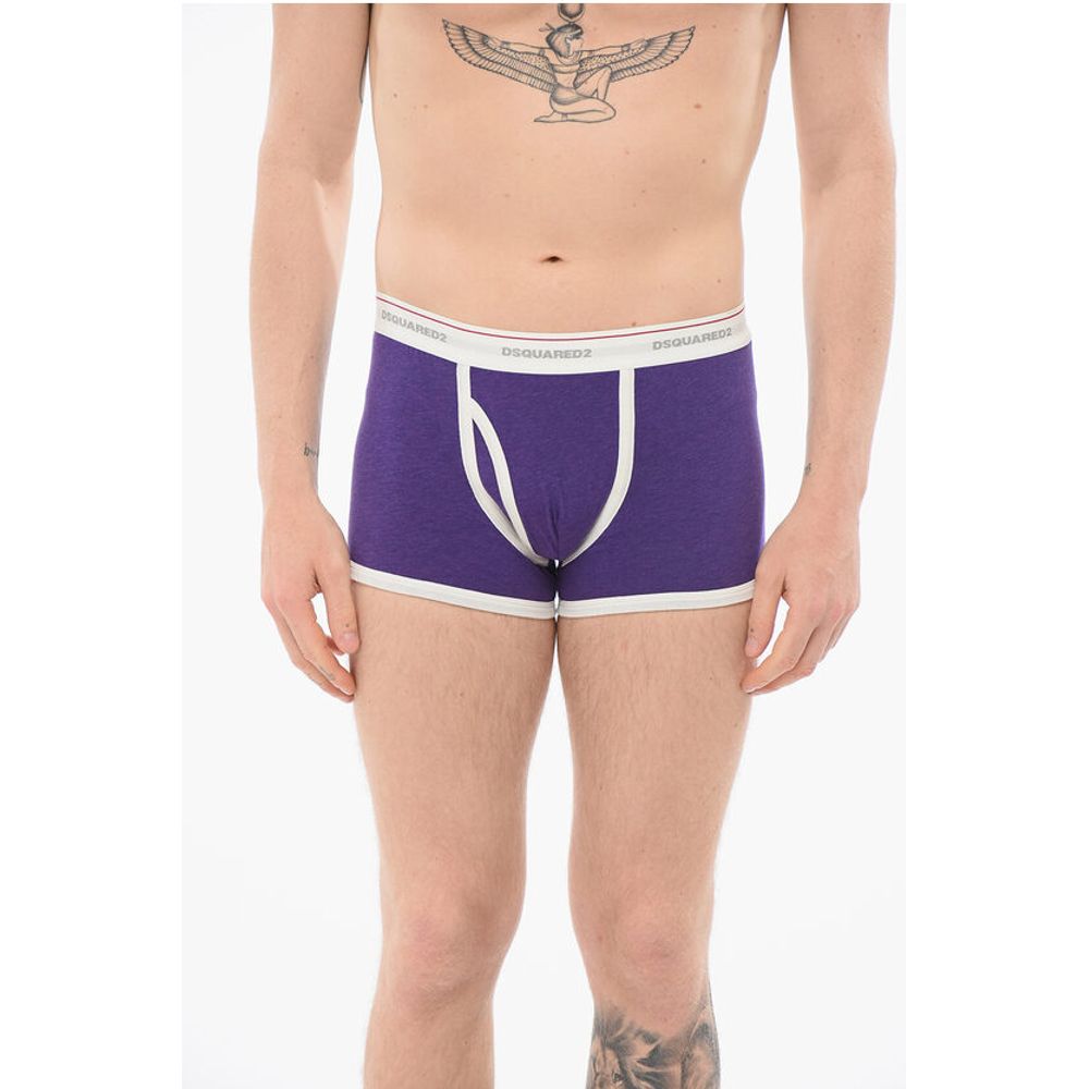 

Боксеры TRUNK из хлопка с логотипом на поясе Dsquared2, фиолетовый