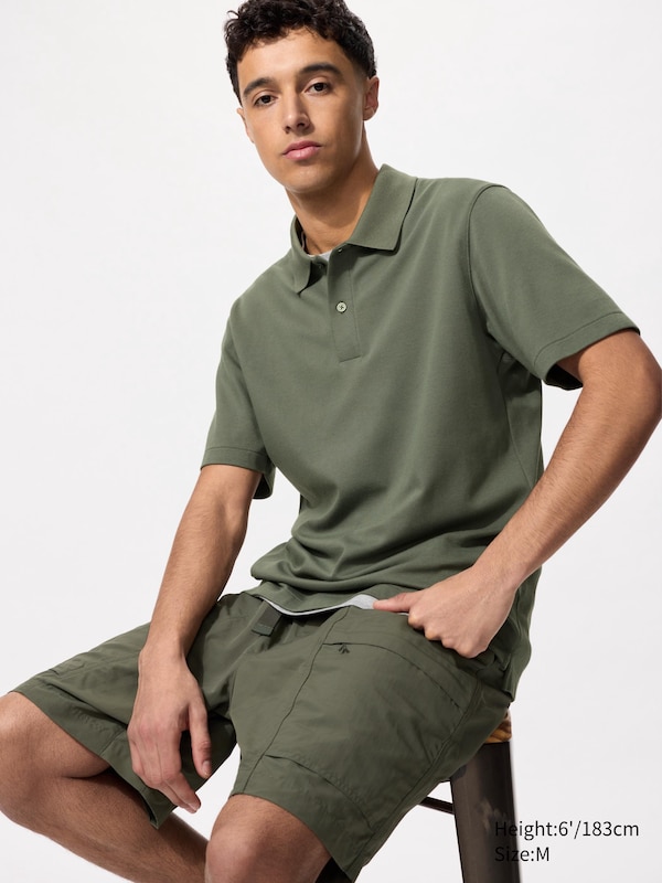

Рубашка-Поло Airism из хлопкового пике Uniqlo, зеленый