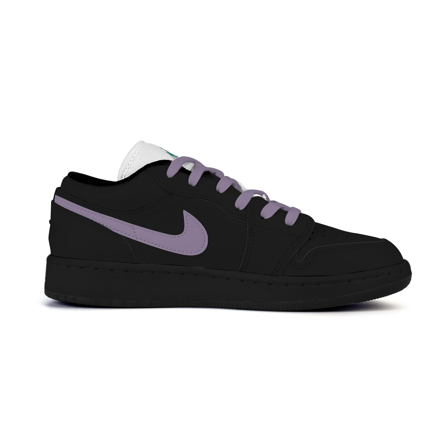 Jordan Air 1 LOW Anti Slip Wear Resistant низкие детские скейтбординг кроссовки Black для подростков — фото 3