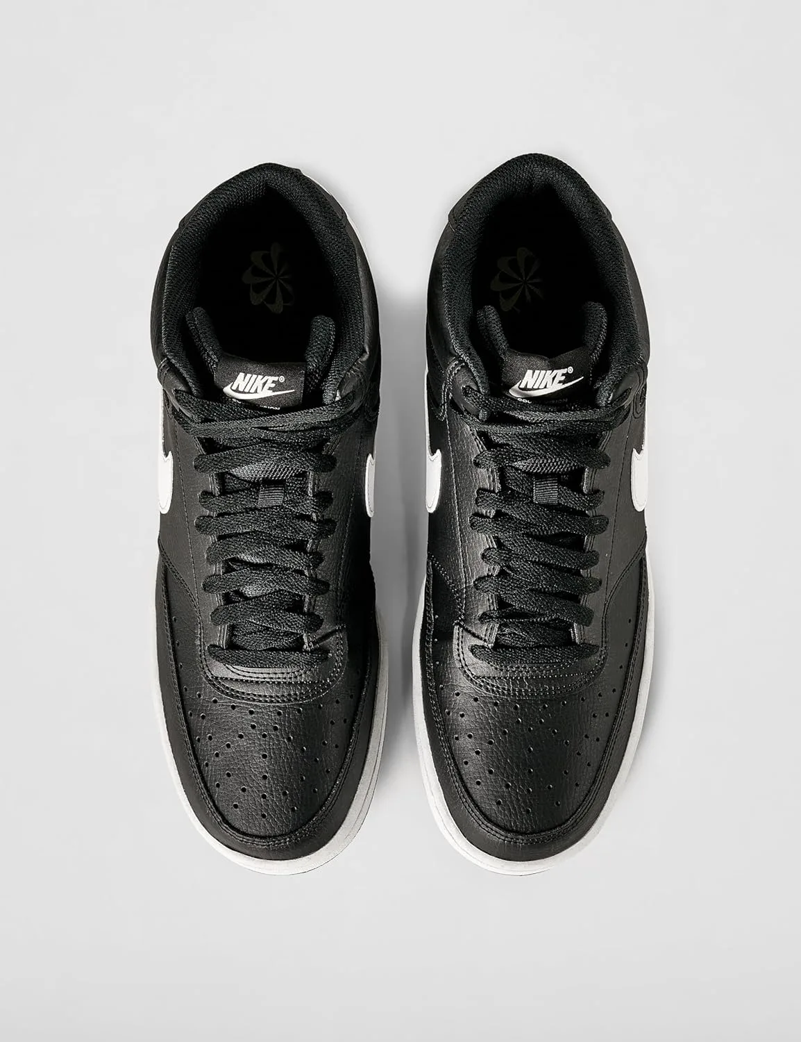 Мужские кроссовки Nike Court Vision Mid Next Nature, черно-белый — фото 4