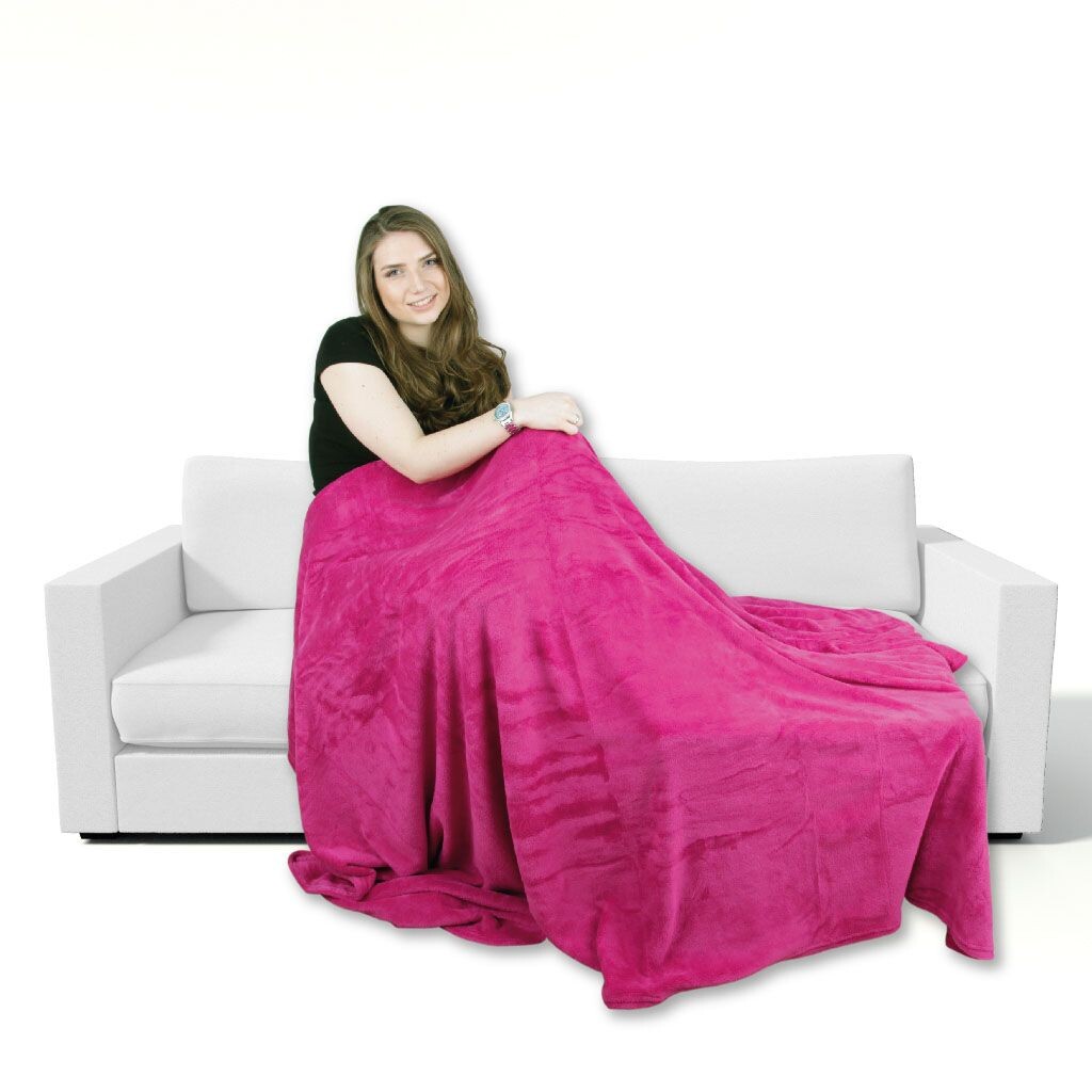 

Мягкий плед из микрофибры, цвет: розовый, размеры: 220х240 см. Bestgoodies