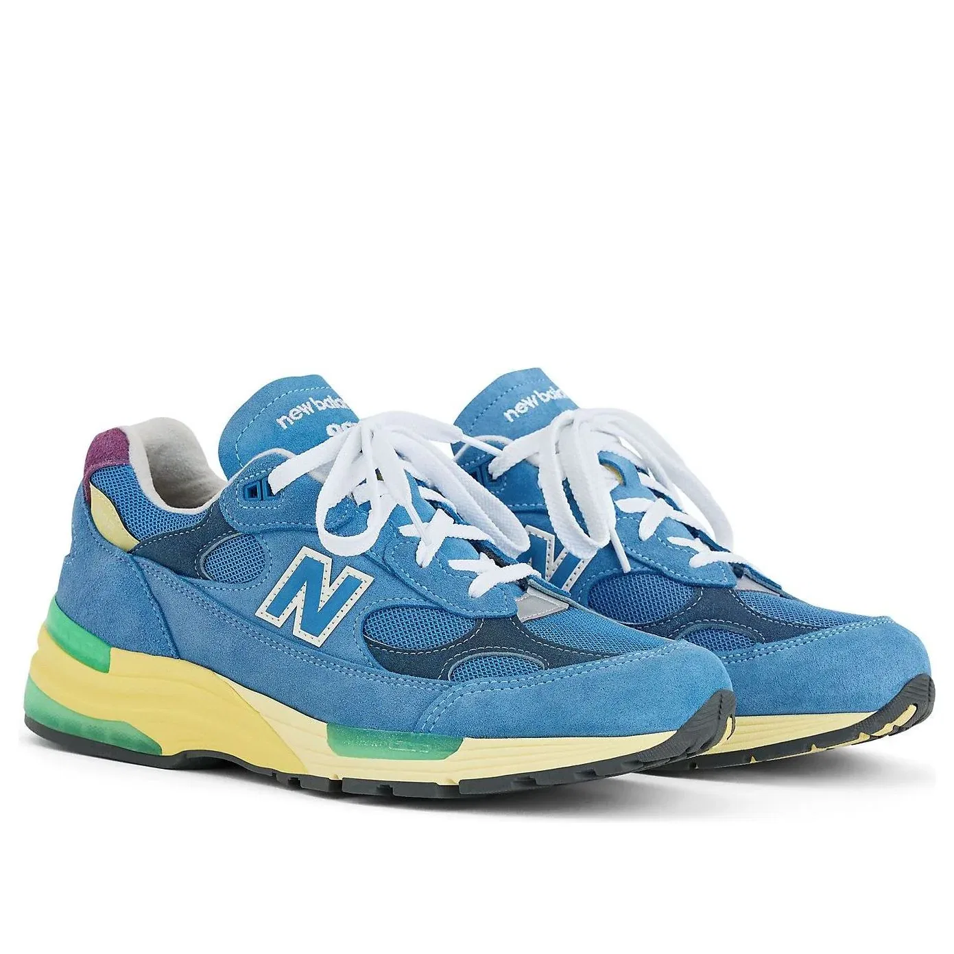 Кроссовки New Balance 992 Made in USD 'Sea Stone Green Apple Mazie' U9929NF, синий — фото 2