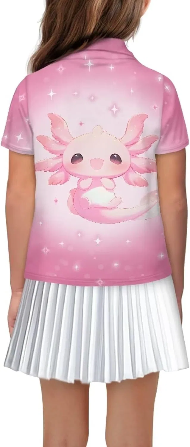 Детское поло для гольфа и тенниса Cndexd, цвет Axolotl, рост 5-14 лет — фото 2