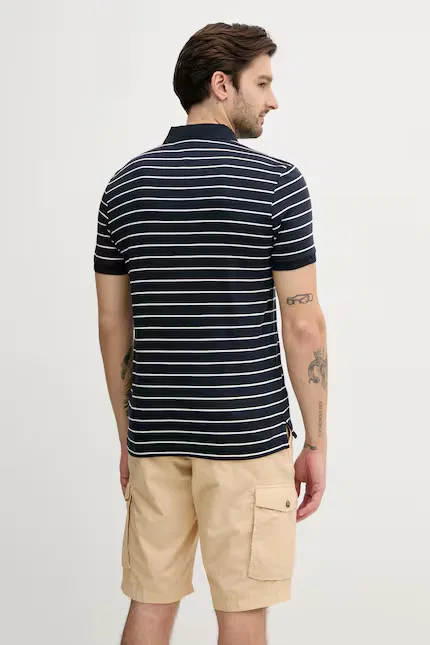 Поло мужское из хлопка Tommy Hilfiger, синий — фото 3