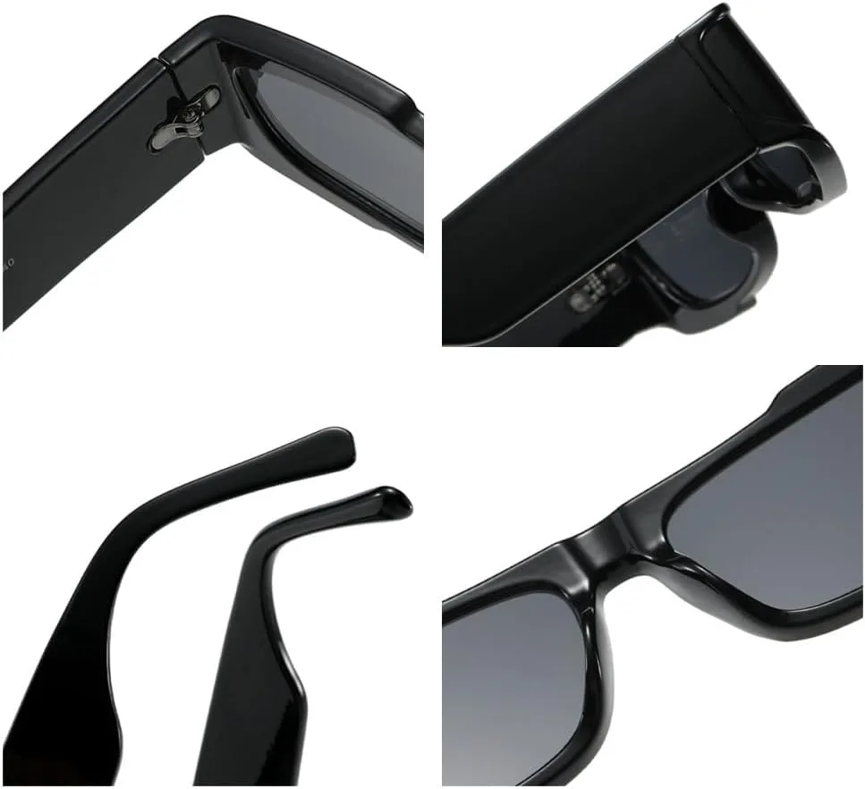 

Винтажные квадратные модные солнцезащитные очки для женщин и мужчин, солнцезащитные очки для женщин в маленькой оправе в стиле панк, двухцветные MTZJH, Pink Gray Pink