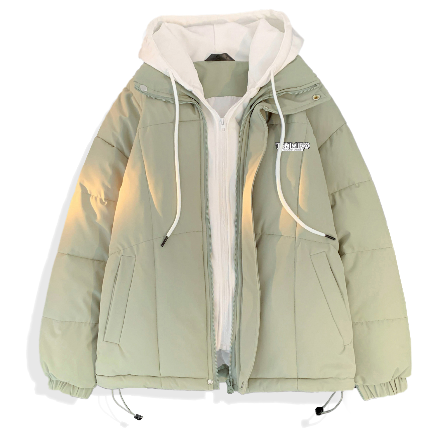 

TEN MIRO Пуховик Unisex, Gray Green
