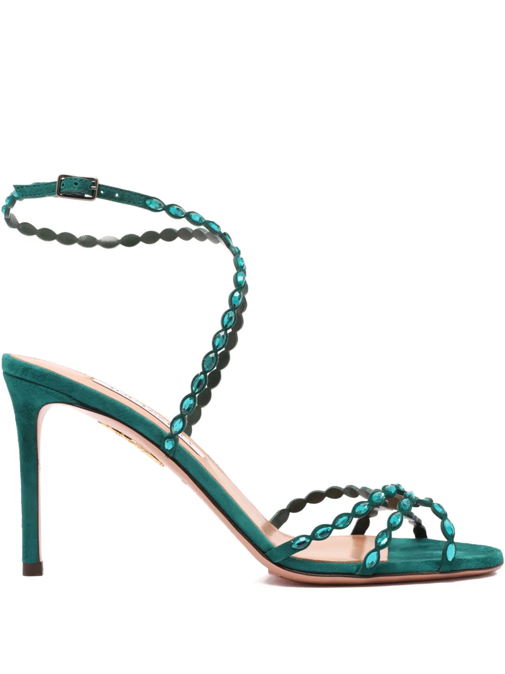 Босоножки Love Struck 85 Aquazzura, зеленый