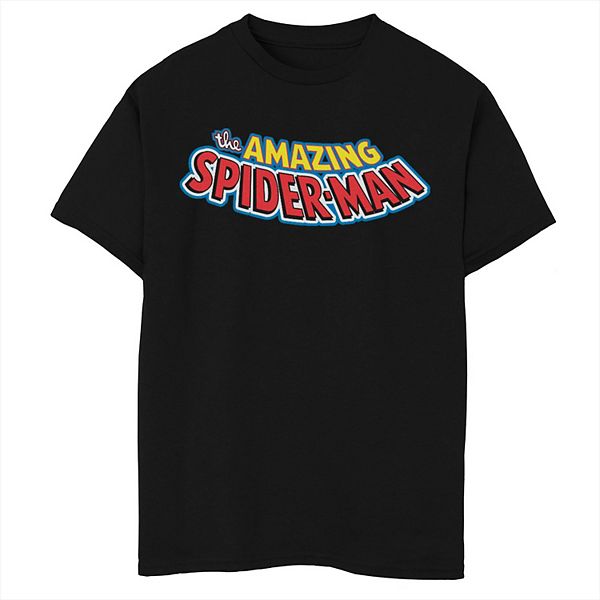 

Футболка с принтом The Amazing Spiderman retro logo для мальчиков husky Marvel