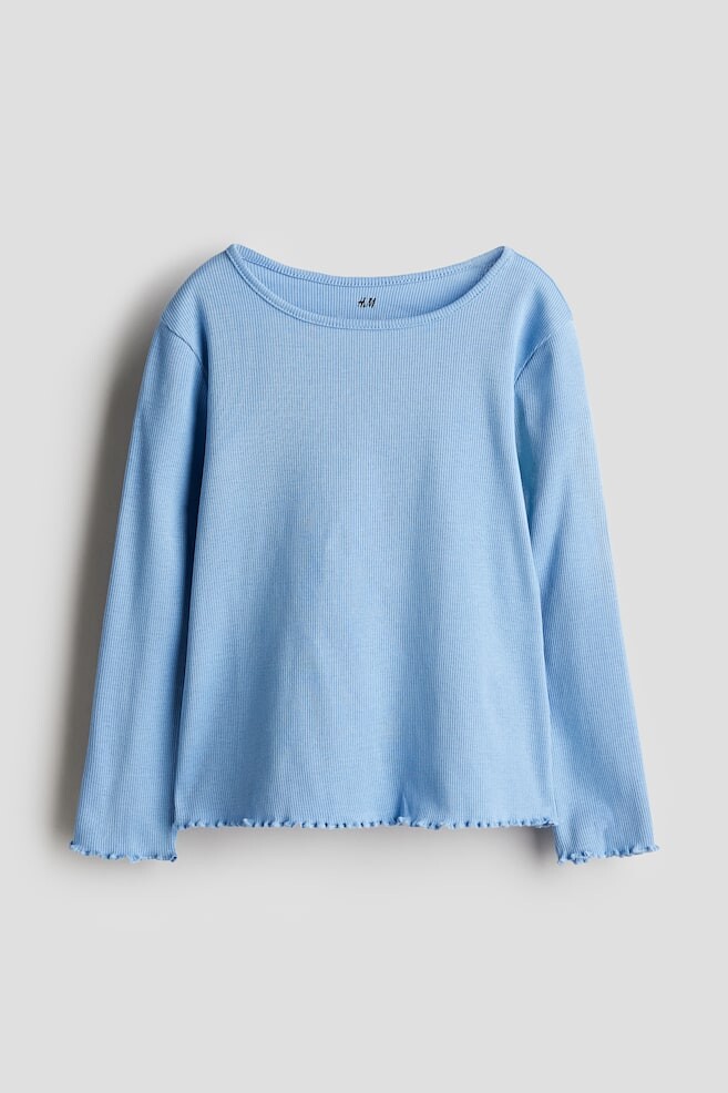 

Рубашка из джерси с длинными рукавами H&M, голубой