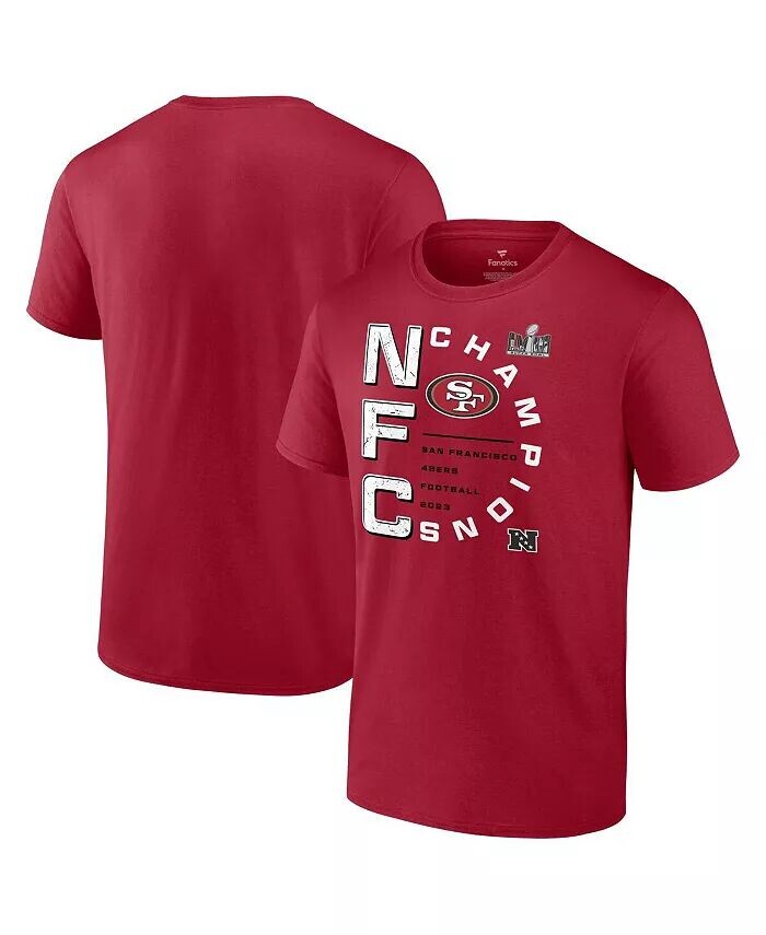 

Мужская футболка Scarlet San Francisco 49ers 2023 NFC Champions Right Side Big and Tall Fanatics