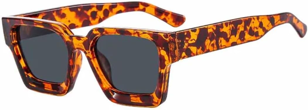 

Солнцезащитные очки с защитой UV400 | Маленькая оправа, линзы конфетного цвета | Для женщин и мужчин, для занятий спортом на открытом воздухе и вождения DSVIGF, Leopard Gray