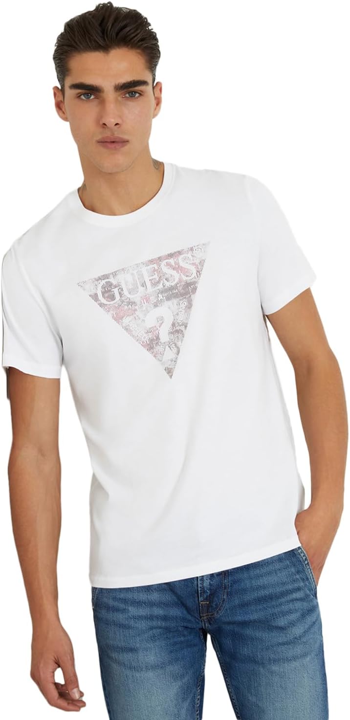 

Футболка с гелевым принтом в виде треугольника SS CN Guess