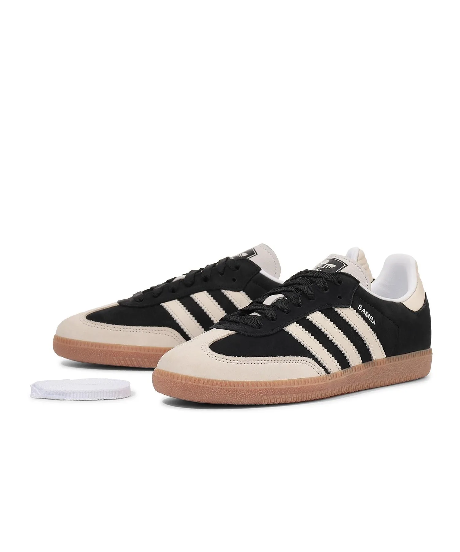 Кроссовки из натуральной кожи SAMBA OG adidas черные — фото 3