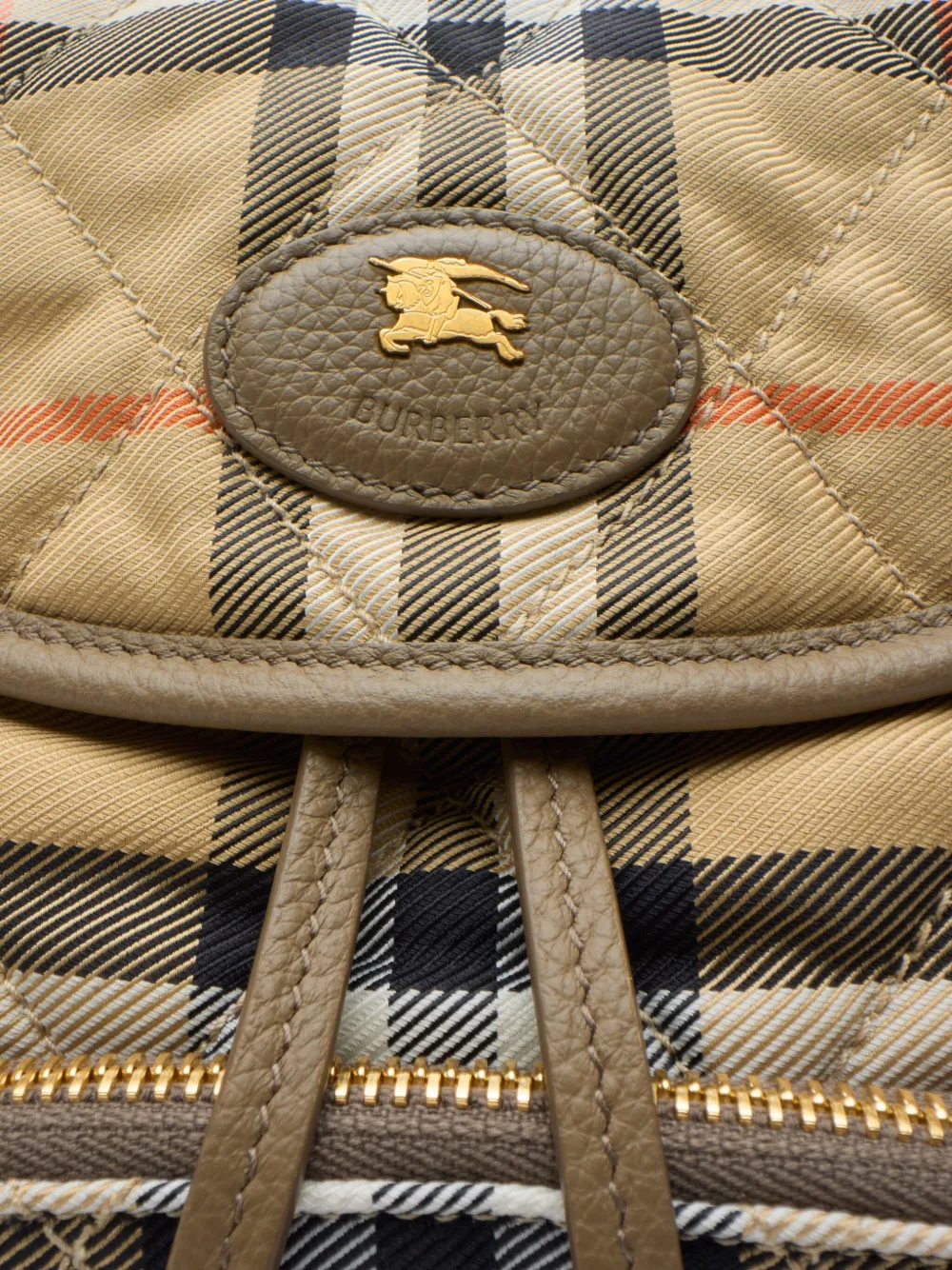 Рюкзак женский Burberry нейлон, бежевый — фото 4