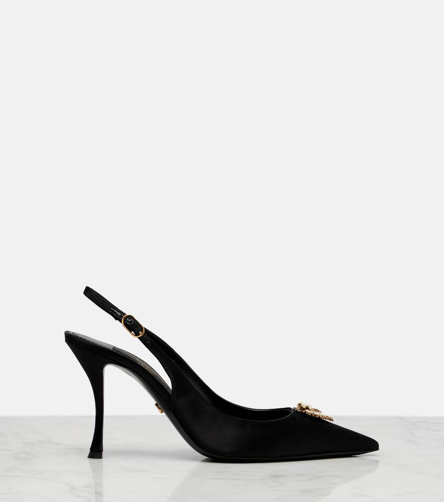 Туфли-лодочки Devotion 90 на тонком каблуке с ремешком Dolce&Gabbana, Black — фото 4