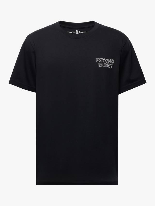 

Футболка с логотипом sydney pima cotton regular fit с коротким рукавом и логотипом Psycho Bunny, черный