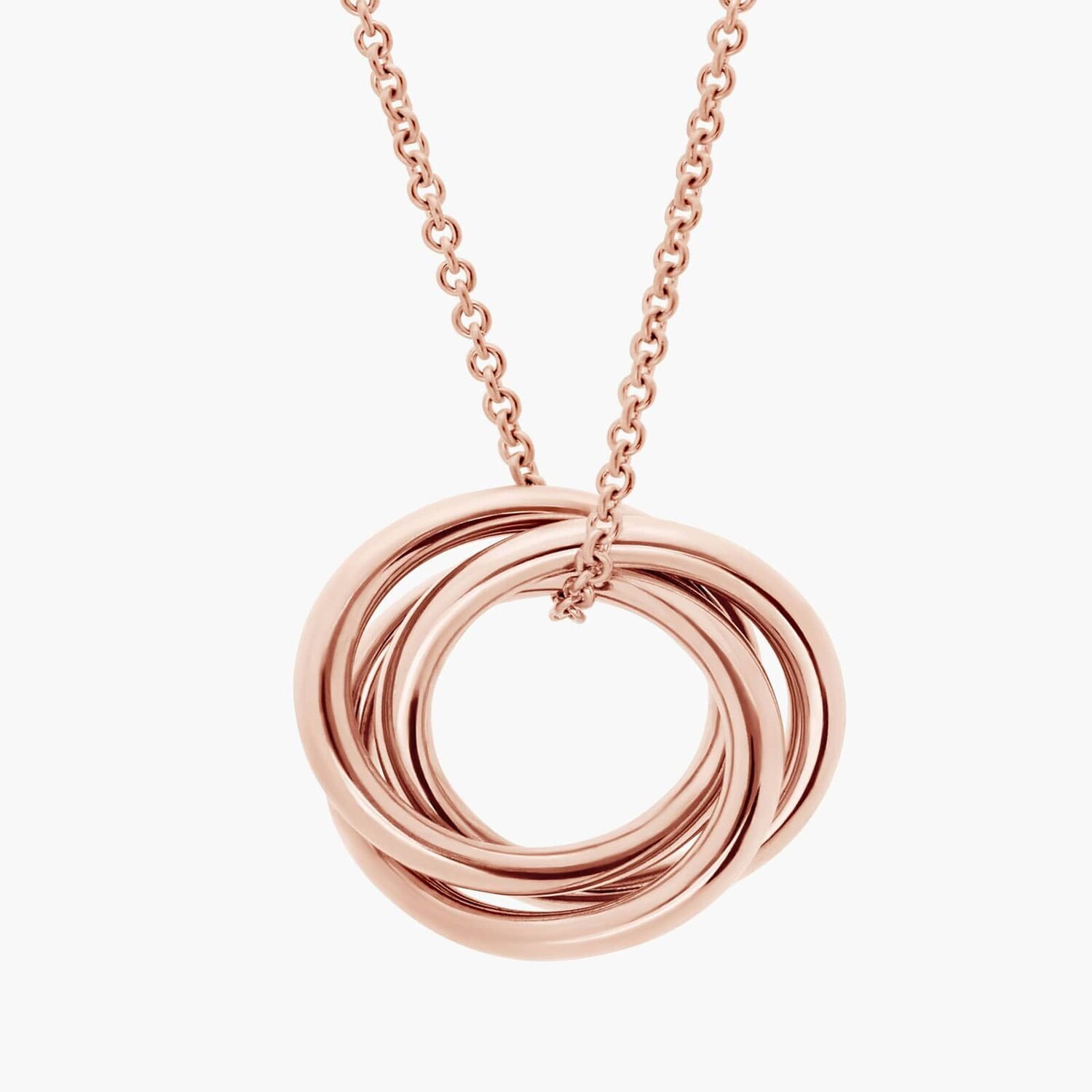

18-дюймовая подвеска Petite Infinity Rings из 14-каратного розового золота Blue Nile
