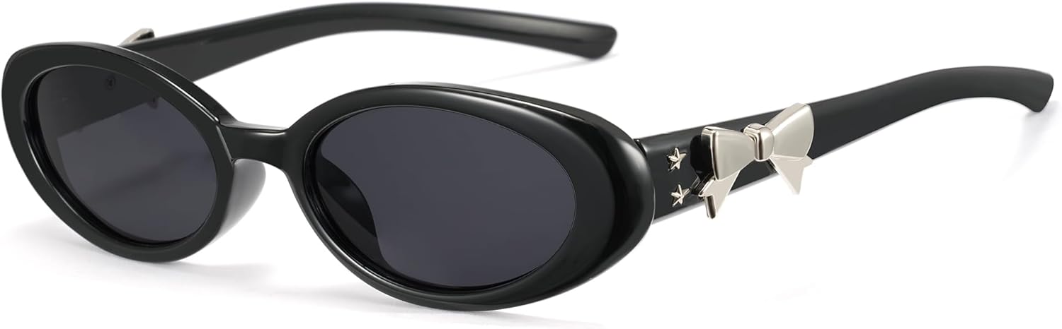 

Солнцезащитные очки Cyxus в стиле Чан Вонён для женщин с бантом, модные солнцезащитные очки с защитой от УФ-излучения для использования на открытом воздухе 1234, Black