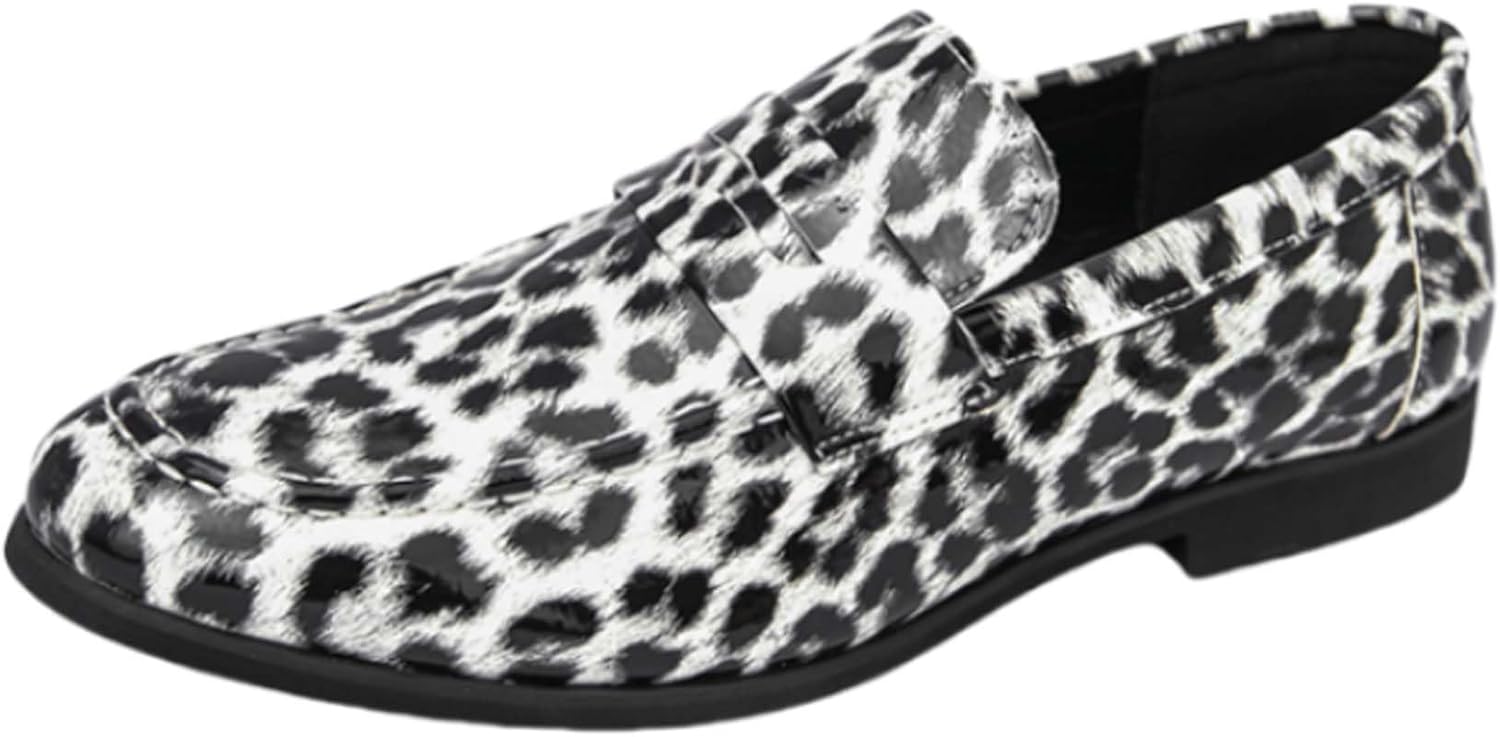 

Мужские модные лоферы, повседневная обувь для прогулок, плоские лодочные туфли, слипоны, обувь для униформы, танцев, клубов, ночных клубов, кожаные туфли Generic, белый