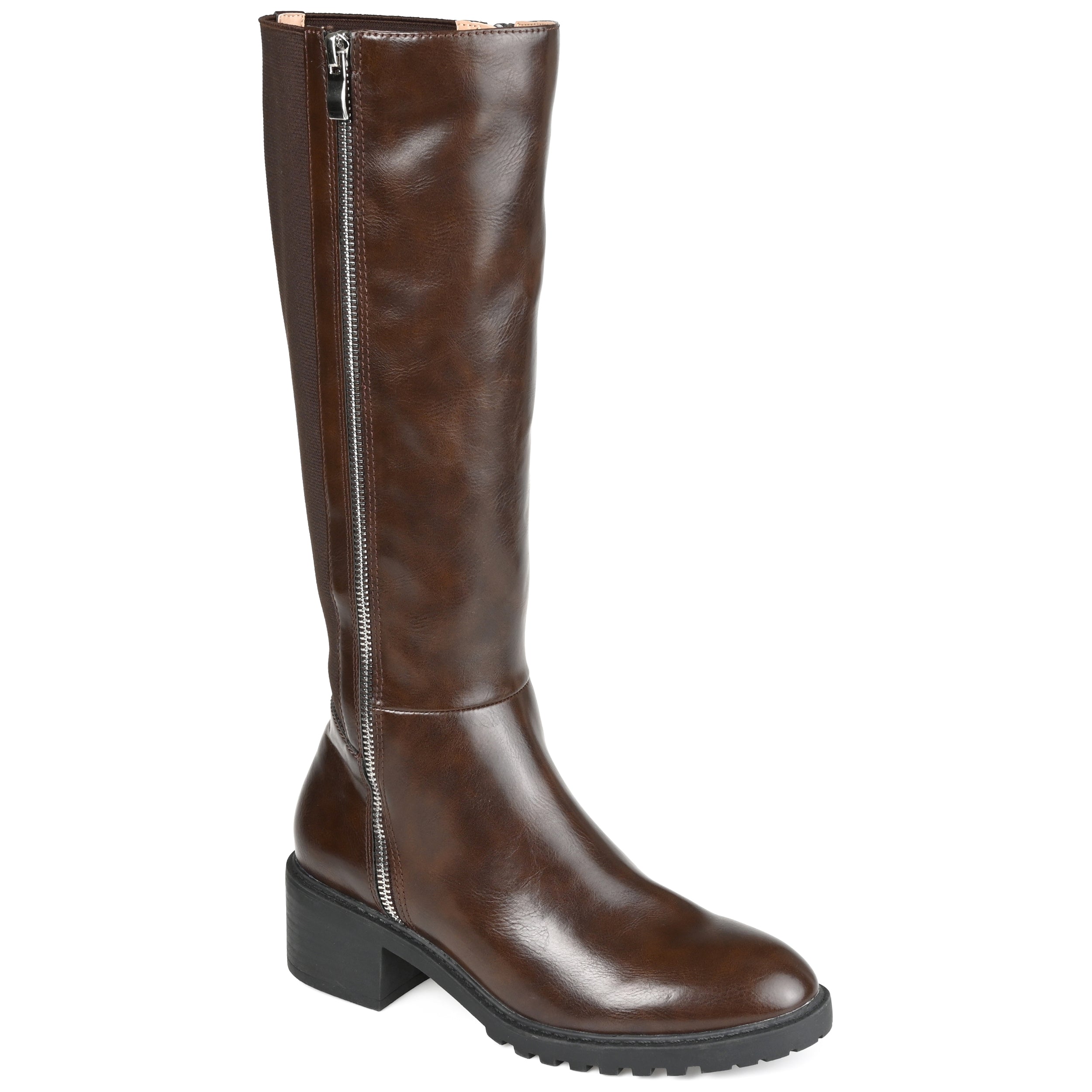 Женские ботинки Morgaan из пеноматериала Tru Comfort Journee Collection до середины икры, цвет chocolate