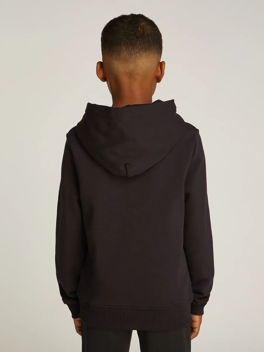 Толстовка с капюшоном Calvin Klein Jeans "Inst. Толстовка с логотипом Reg. Terry", для детей до 16 лет, с надписью-логотипом, черный — фото 3