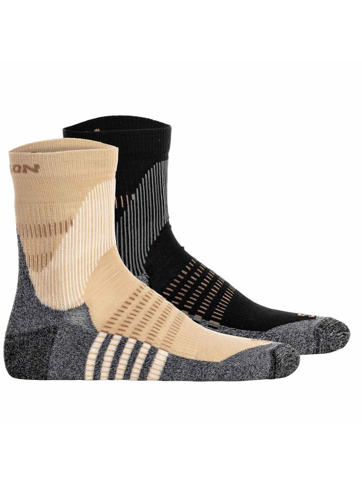 

SALOMON Носки, комплект из 2 пар, черно-песочного цвета