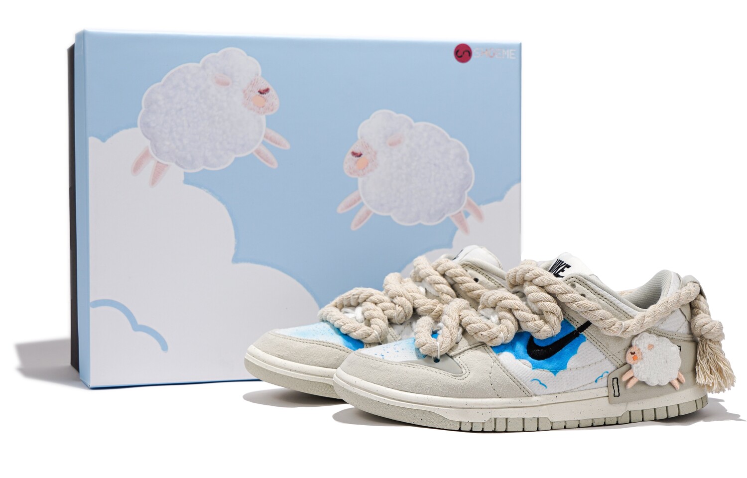 

Кроссовки Nike Dunk Skateboarding Shoes Women's Low-top Washed Blue, синий