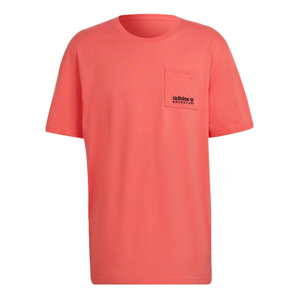 

Футболка Men's adidas originals Back Butterfly Printing Casual Sports Short Sleeve Swirl Fluorescent Red T-Shirt, красный