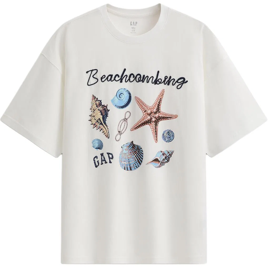 Футболка с круглым вырезом GAP White
